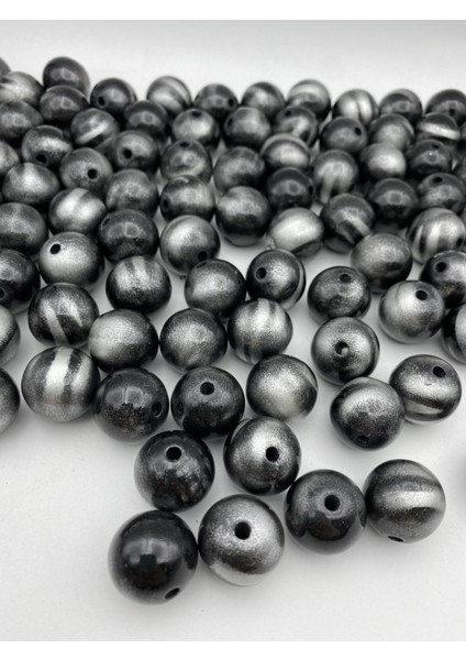 20MM Gri Siyah Kaplangözü, Zebra Model Akrilik Boncuk,hobi Çanta Yapım Boncuğu (100GR ~22 Adet) modelleri