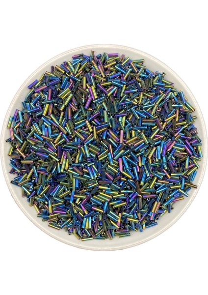 50GR Janjanlı Renk Cam Boru Boncuk , Takı Yapım BONCUĞU(~1500 Adet)