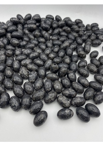 14X20MM Füme Mermer, Granit Görünümlü Badem Model Takı ve Çanta Yapım Boncuğu (100GR,~50 Adet) fiyatları