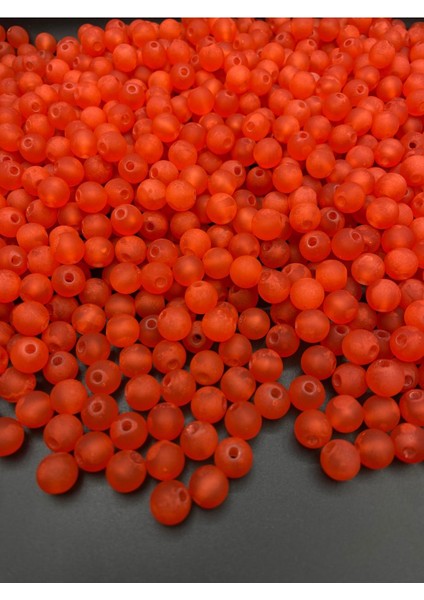 100GR 10MM Mat Buzlu Yapılı Akrilik Kırmızı Renk Yuvarlak Boncuk,takı,çanta Boncuğu (~210 Adet) fiyatları