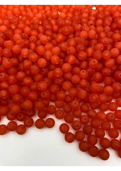 100GR 10MM Mat Buzlu Yapılı Akrilik Kırmızı Renk Yuvarlak Boncuk,takı,çanta Boncuğu (~210 Adet) modelleri