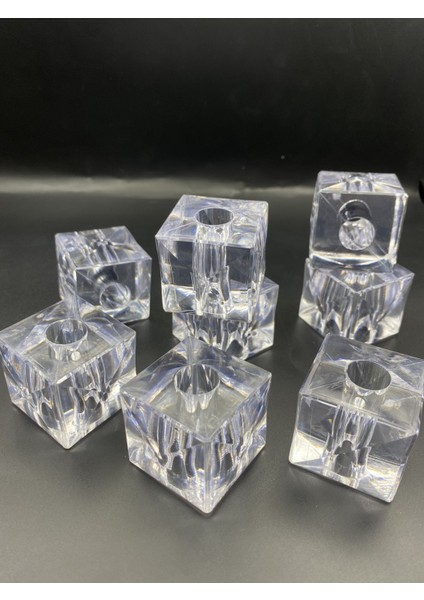 2 Adet Orta Boy Küp,kübik Model 4cm Küp Şeffaf Akrilik Boncuk Avize Taşı, Abajur, Aksesuar Boncuğu fiyatları
