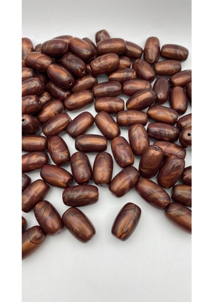 Ebruli Karamel Kahverengi Silindir Model Boncu Takı,çanta Boncuğu (100GR ~ 20 Adet Boncuk) modelleri