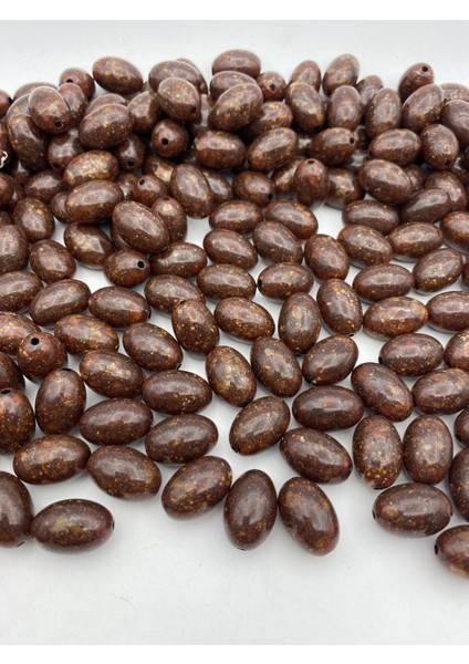 14X20MM Kahverengi Mermer, Granit Görünümlü Badem Model Takı,çanta Yapım Boncuğu (100GR,~50 Adet) modelleri