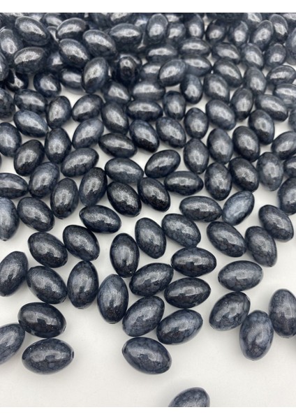 100GR Füme Oval Ebruli Simli Badem Model 20X14MM Akrilik Boncuk, Çanta Boncuğu (100GR, ~42 Adet) fiyatları