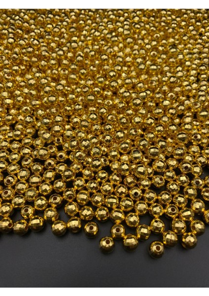 8mm Dünya Model Gold-Altınsarısı Renk Ccb Metalize Plastik Boncuk,,çanta Boncuğu (50GR,~180 Adet) fırsatları