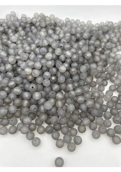 100GR 10MM Mat Buzlu Yapılı Akrilik Füme / Gri Yuvarlak Boncuk,takı,çanta Yapım Boncuğu (~210 Adet) fiyatları