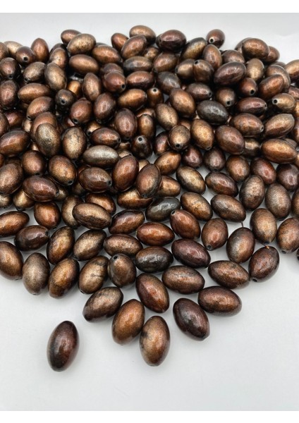 14X20MM Kahverengi Parlak Badem Model Takı ve Çanta Yapım Boncuğu (100GR,~48ADET) fiyatları