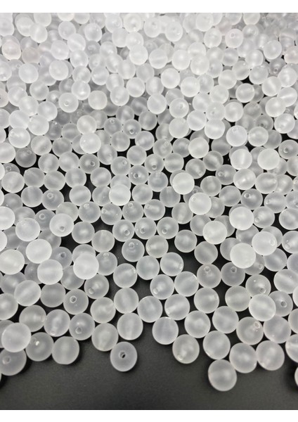 100GR 10MM Mat Buzlu Yapılı Akrilik Şeffaf Yuvarlak Boncuk,takı,çanta Yapım Boncuğu (~210 Adet) fiyatları
