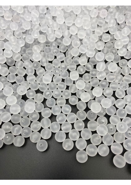 100GR 10MM Mat Buzlu Yapılı Akrilik Şeffaf Yuvarlak Boncuk,takı,çanta Yapım Boncuğu (~210 Adet) modelleri