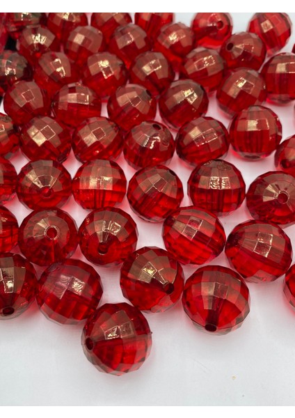 26MM Bordo Renk Dünya Model Akrilik Boncuk,takı, Çanta Yapım Boncuğu ( 100GR,~11 Adet)