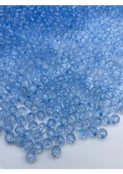 8mm Açık Mavi Akrilik Dünya Model Boncuk,takı ve Çanta Yapım Boncuğu (50GR,~200 Adet) modelleri