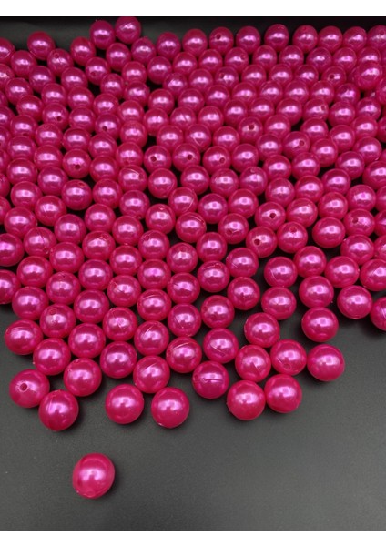 14MM Fuşya / Koyu Pembe Renk Plastik Inci Boncuk, Çanta ve Takı Yapım Boncuğu (100 GR,~65ADET) fiyatları
