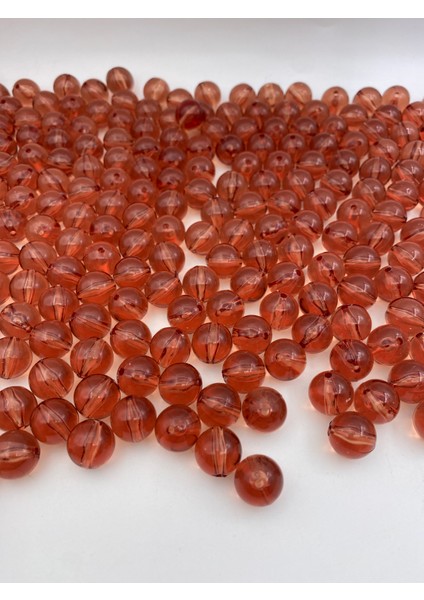 14MM Narçiçeği, Kiremit Turuncu Renk Top Akrilik Boncuk,çanta Boncuğu (100GR,~60 Adet) fiyatları