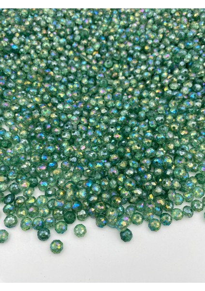 Zümrüt Yeşili/ Yaşil Renk Basık 6mm Janjanlı Akrilik Boncuk,takı Yapım Hobi Boncuğu (25GR,~250 Adet) modelleri