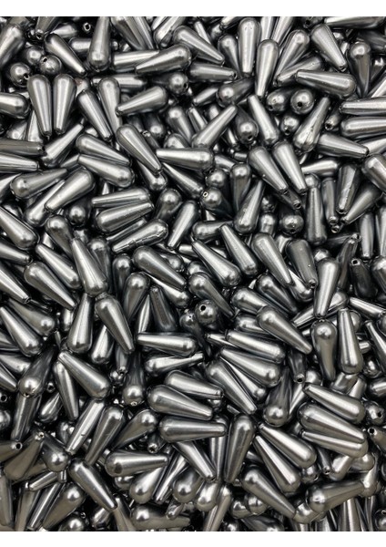 7X18MM Füme Renk Plastik Damla Model Boncuk (50GR,~100 Adet) fiyatları