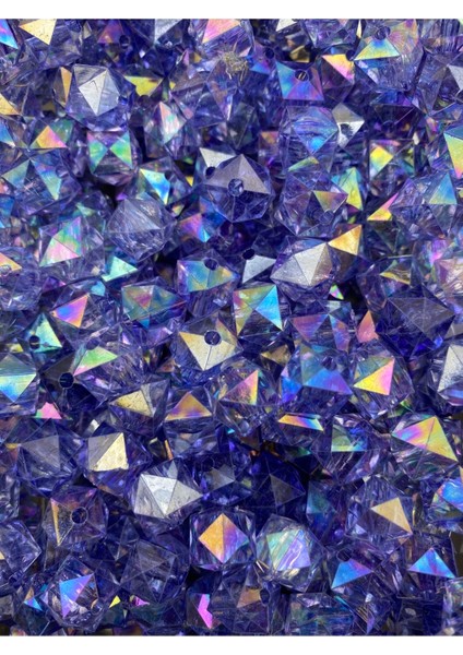 100GR 14MM Janjanlı Mor / Koyu Lila Renk Küp Akrilik Boncuk,takı ,çanta Boncuğu (100GR,~80ADET) fırsatları