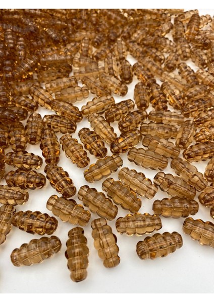 100GR Vizon/ Açık Kahve Renk Makarna Model Burgulu,kovan Akrilik Boncuk, Çanta Boncuğu (~52 Adet) fiyatları
