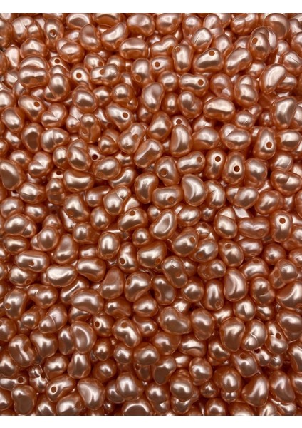 50GR Somon , Turuncu Renk Formsuz Şekilsiz Plastik Lüks Barok Inci Boncuk, Yamuk Inci (~250 Adet) fiyatları