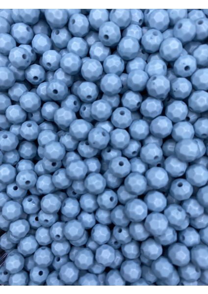 100GR Opak Petek Model Açık Mavi Renk 10MM Akrilik Boncuk ,çanta Yapım Boncuğu (~200 Adet) fırsatları