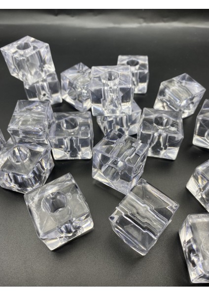 4 Adet Küçük Küp,kübik Model 28MM Küp Şeffaf Akrilik Boncuk Avize Taşı, Abajur, Aksesuar Boncuğu fiyatları