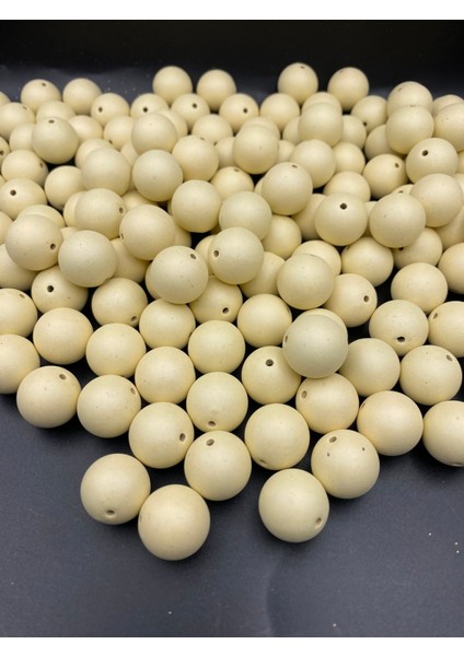 18MM Mat Metalık Krem Renk Boncuk,takı ve Aksesuar, Çanta Boncuğu ((100GR ~28 Adet Boncuk) fiyatları