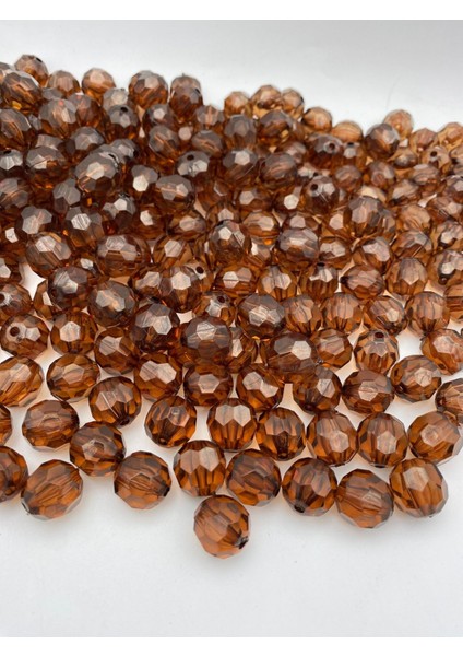 16MM Kahverengi Petek Model Akrilik Boncuk, Çanta Yapım Boncuğu (100GR,~50 Adet)