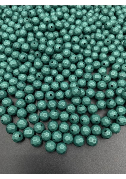 100GR Opak Petek Model Zümrüt Yeşili,yeşil Renk 10MM Akrilik Boncuk ,çanta Yapım Boncuğu (~200 Adet)