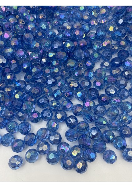 14MM Janjanlı Saks / Koyu Mavi Petek Model Akrilik Boncuk, Takı Yapım Hobi Boncuğu (100GR,~80ADET) fırsatları