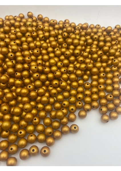 100GR 10MM Mat Metalik Gold/ Altınsarısı Boncuk, Çanta , Takı Yapım Boncuğu (100GR ~180 Adet) fiyatları