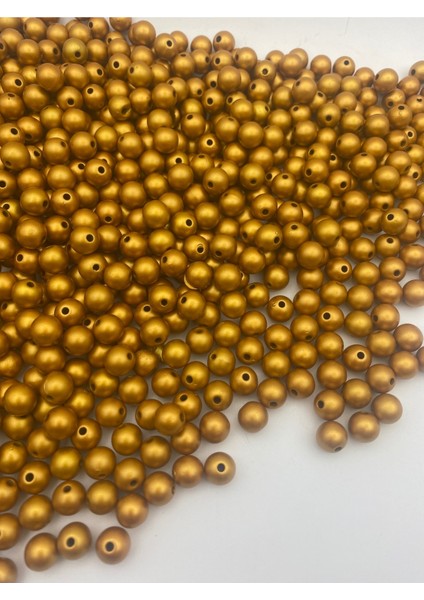 100GR 10MM Mat Metalik Gold/ Altınsarısı Boncuk, Çanta , Takı Yapım Boncuğu (100GR ~180 Adet) modelleri