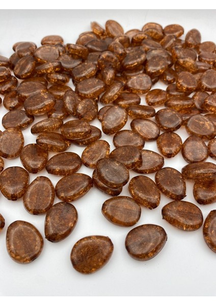 100GR Kahverengi Renk Çatlak Çakıl Model Akrilik Boncuk, Çanta Yapım,hobi Boncuğu (100GR, ~34 Adet) fiyatları