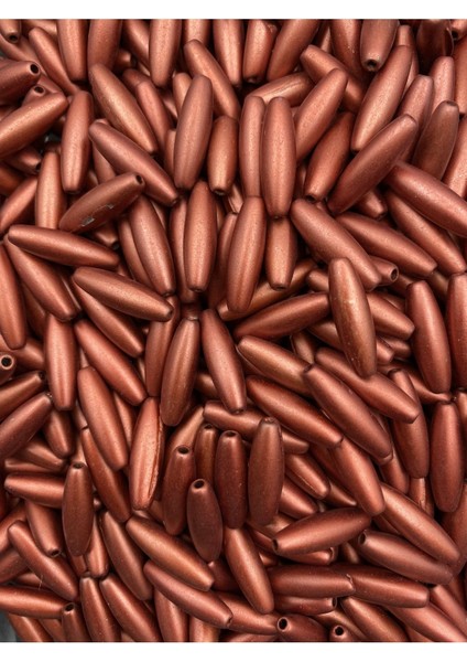 Kırmızı Bordo Mat Metalık Büyük Arpa Çubuk Model Boncuk,takı,çanta Boncuğu (100GR ~ 230 Adet Boncuk) modelleri