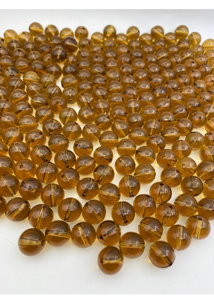 14MM Yağ Yeşili Renk Top Akrilik Boncuk,çanta Yapım , Hobi Boncuğu (100GR,~60 Adet)