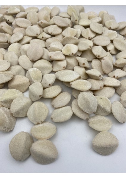 100GR Krem Renk Yassı Badem Model Kadife Boncuk Takı,çanta Yapım Boncuğu (~32 Adet) fiyatları