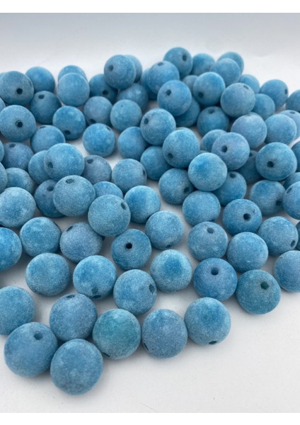 20MM Açık Mavi, Mavi Renk Kadife Boncuk Takı Yapım, Çanta Boncuğu ( 100GR,~20 Adet) modelleri