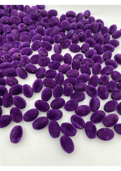 Mor Renkbadem Model Kadife Boncuk Takı, Çanta Yapım Boncuğu ( 100GR,~40 Adet) modelleri