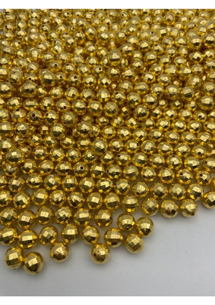 10MM Dünya Model Gold-Altınsarısı Ccb Metalize Plastik Boncuk,takı, Çanta Boncuğu (100GR,~190 Adet) modelleri