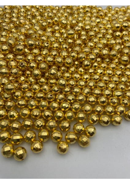 10MM Dünya Model Gold-Altınsarısı Ccb Metalize Plastik Boncuk,takı, Çanta Boncuğu (100GR,~190 Adet) fırsatları