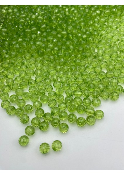 8mm Açık Yeşil Akrilik Dünya Model Boncuk,takı Çanta Yapım Boncuğu (50GR,~200 Adet) fırsatları