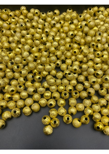 100GR 10MM Yuvarlak Yaldızlı Pütürlü Gold Renk Boncuk,takı,çanta Boncuğu ( 100GR,~190 Adet) modelleri