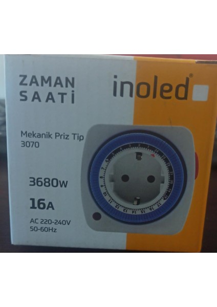 İnoled Mekanik Priz Tip Zaman Saati