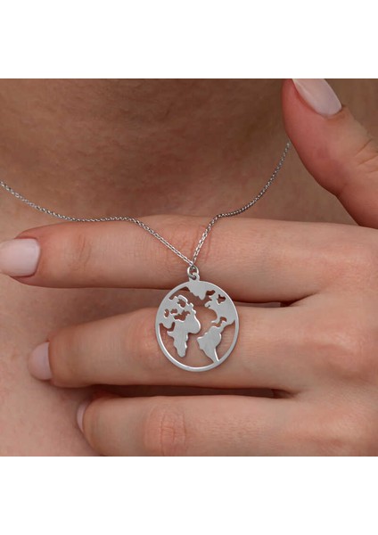 Gümüş Dünya Kadın Kolye fırsatları