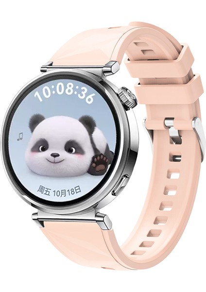 Huawei Watch Gt5 41MM Uyumlu KRD-129 Silikon Kordon Strap Kayış-Pembe