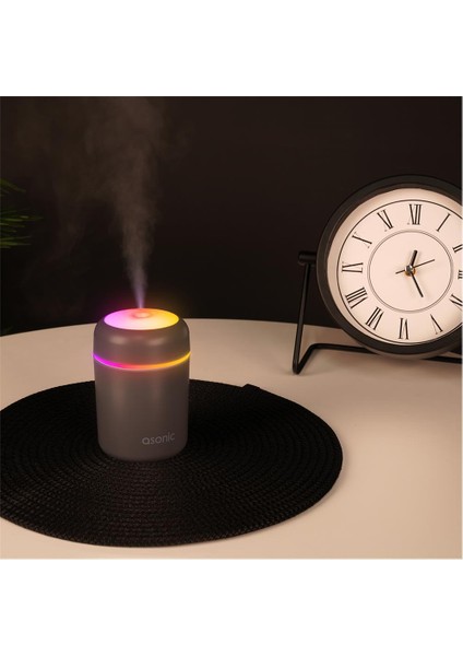 HN22 Matte Gri 2W 300 ml Kapasiteli Rgb Mini Oda Nemlendirici fiyatları