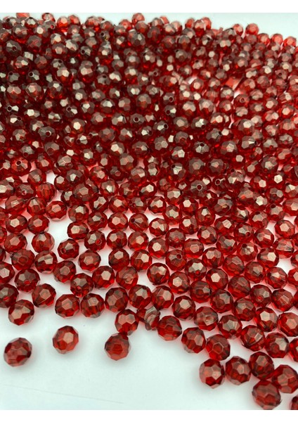 100GR 10MM Bordo Petek Model Akrilik Boncuk,takı,çanta Yapım Boncuğu (100GR,~210 Adet)