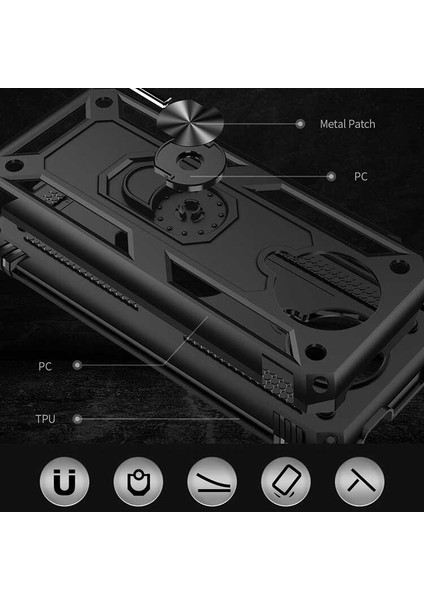 Xiaomi Redmi K30 Pro Kılıf Vega Kapak-Siyah