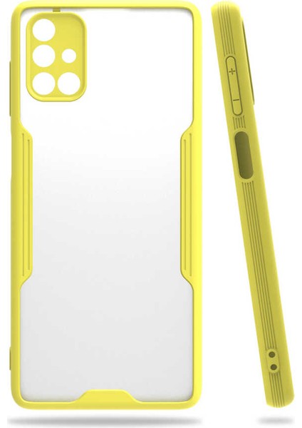 Galaxy M51 Kılıf Parfe Kapak-Sarı