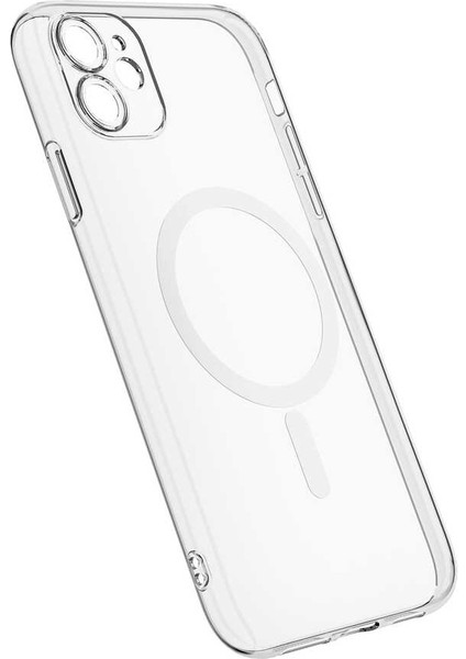 Apple iPhone 11 Kılıf Kamera Korumalı Magsafe Sert Pc Porto Kapak-Renksiz modelleri