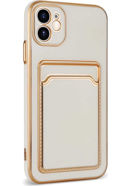 Apple iPhone 12 Kılıf Bark Kartlıklı Kapak-Lila
